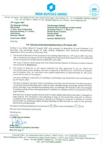 Thumbnail India Glycols Quarterly Report 2021-q1