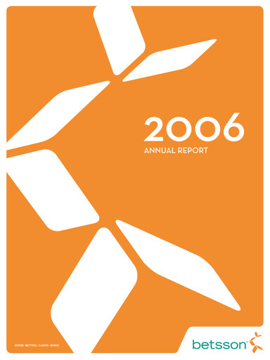 Thumbnail Betsson AB Annual Report 2006