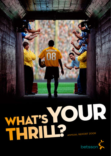 Thumbnail Betsson AB Annual Report 2008