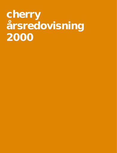 Thumbnail Betsson AB Annual Report 2000
