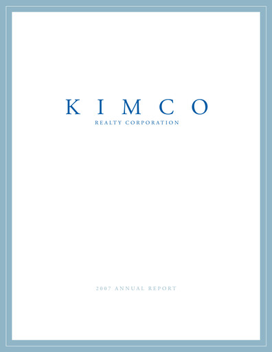 Thumbnail Kimco Realty
 Annual Report 2007