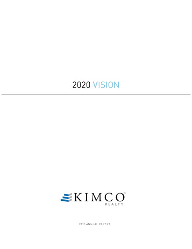 Thumbnail Kimco Realty
 Annual Report 2015