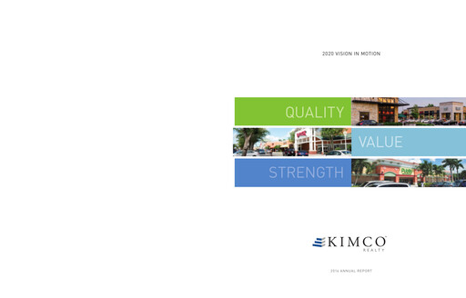 Thumbnail Kimco Realty
 Annual Report 2016