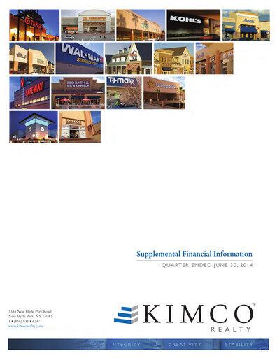 Thumbnail Kimco Realty
 Quarterly Report 2014-q2