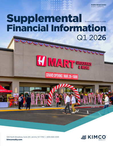 Thumbnail Kimco Realty
 Quarterly Report 2026-q1