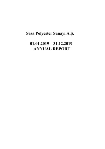 Thumbnail Sasa Polyester Annual Report 2019