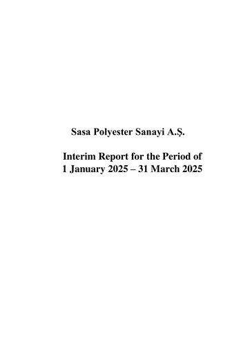 Vorschaubild Sasa Polyester Quartalsbericht 2025-q1