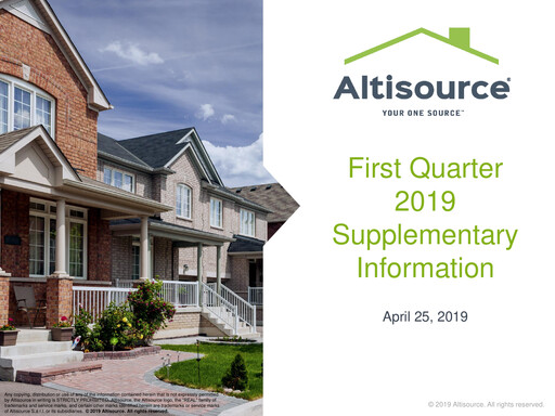 Miniature Altisource Portfolio
 Rapport trimestriel 2019-q1