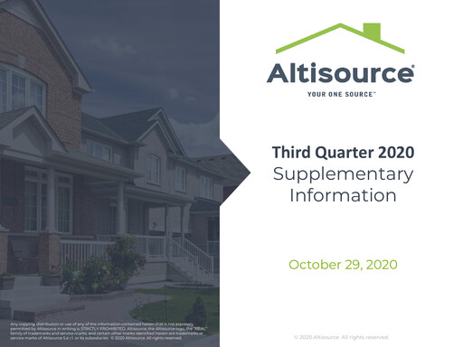Miniature Altisource Portfolio
 Rapport trimestriel 2020-q3