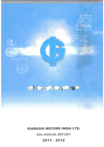 Thumbnail Igarashi Motors India Annual Report 2011-2012