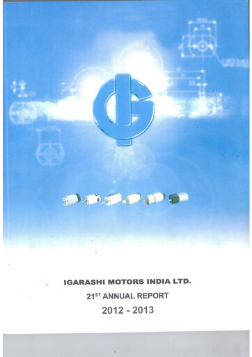 Thumbnail Igarashi Motors India Annual Report 2012-2013