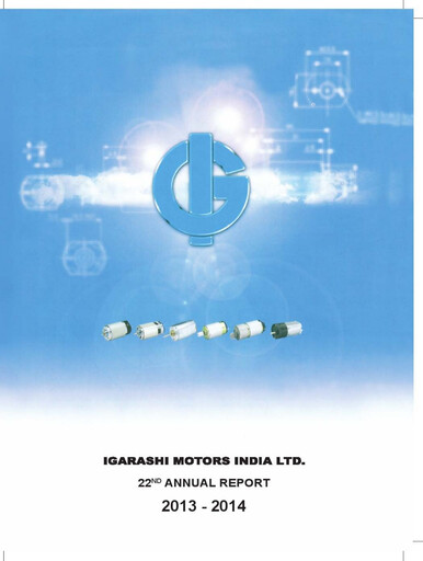 Thumbnail Igarashi Motors India Annual Report 2013-2014