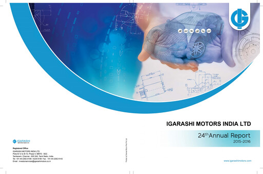 Thumbnail Igarashi Motors India Annual Report 2015-2016