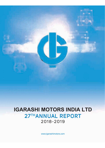 Thumbnail Igarashi Motors India Annual Report 2018-2019