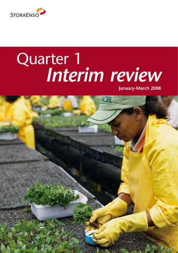 Thumbnail Stora Enso
 Quarterly Report 2008-q1
