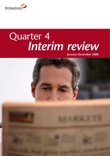 Thumbnail Stora Enso
 Quarterly Report 2008-q4