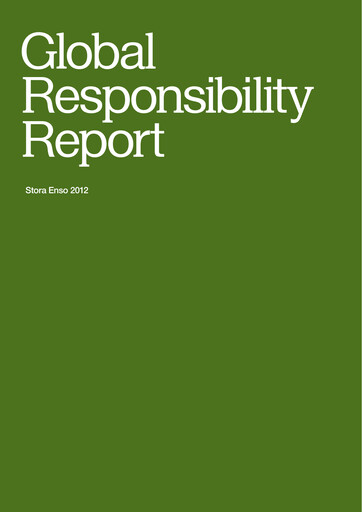 Thumbnail Stora Enso
 Sustainability Report 2012