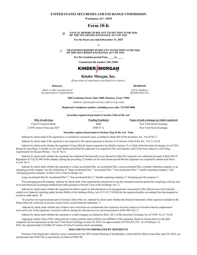 Thumbnail Kinder Morgan Annual Report 2025
