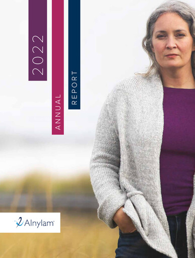 Thumbnail Alnylam Pharmaceuticals
 Annual Report 2022