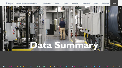 Thumbnail Alnylam Pharmaceuticals
 ESG Report 2024