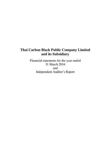 Thumbnail Birla Carbon (Thailand) Financial Statement fy2016