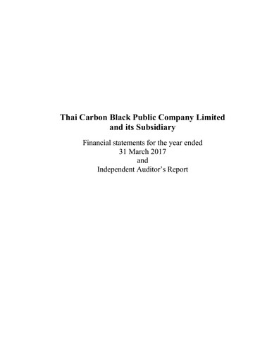 Thumbnail Birla Carbon (Thailand) Financial Statement fy2017