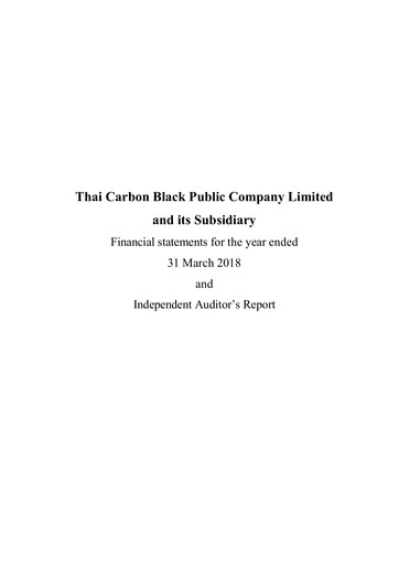 Thumbnail Birla Carbon (Thailand) Financial Statement fy2018