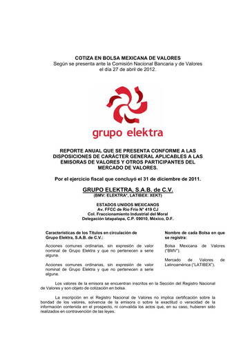Thumbnail Grupo Elektra
 Annual Report 2011