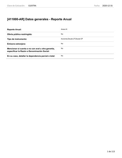 Thumbnail Grupo Elektra
 Annual Report 2020