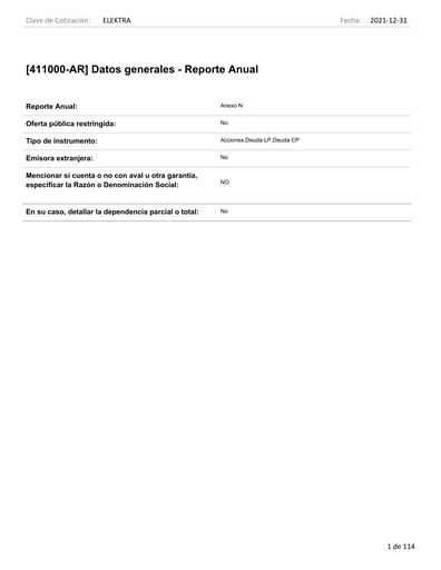 Thumbnail Grupo Elektra
 Annual Report 2021