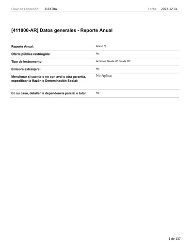 Thumbnail Grupo Elektra
 Annual Report 2022