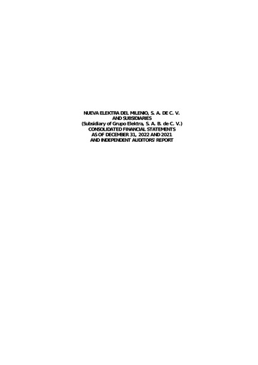 Thumbnail Grupo Elektra
 Financial Statement 2022