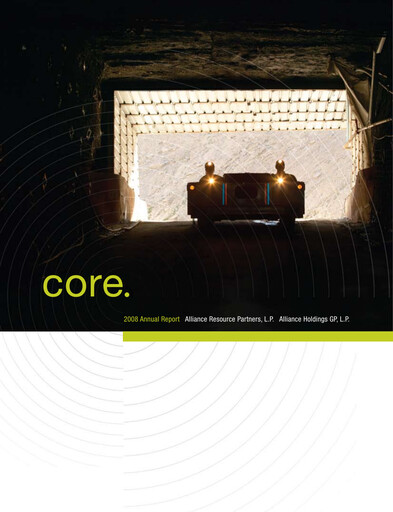 Miniature Alliance Resource Partners Rapport annuel 2008