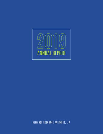Miniature Alliance Resource Partners Rapport annuel 2019