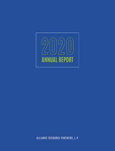 Miniature Alliance Resource Partners Rapport annuel 2020