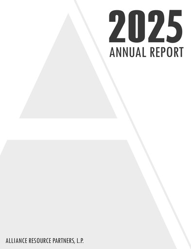 Miniature Alliance Resource Partners Rapport annuel 2025