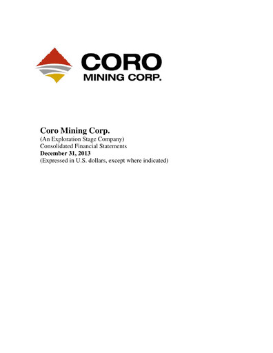 Thumbnail Marimaca Copper Financial Statement 2013