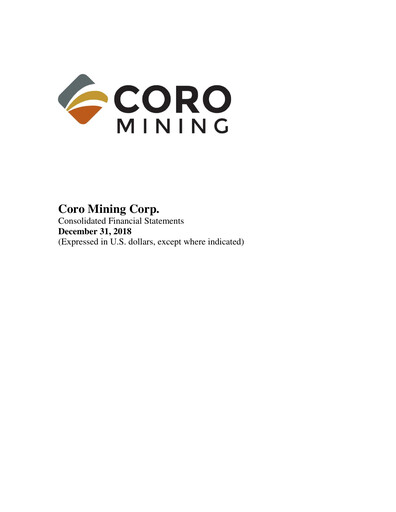 Thumbnail Marimaca Copper Financial Statement 2018