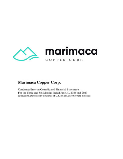 Vorschaubild Marimaca Copper Quartalsbericht 2024-q2