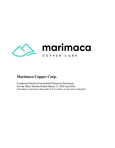 Vorschaubild Marimaca Copper Quartalsbericht 2025-q1
