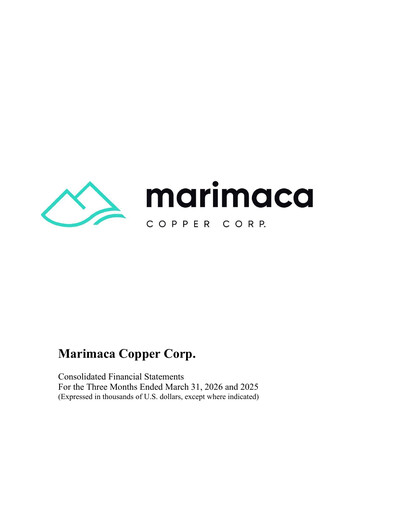 Vorschaubild Marimaca Copper Quartalsbericht 2026-q1