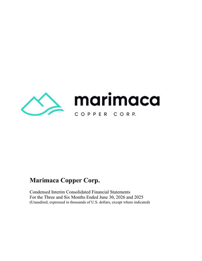Vorschaubild Marimaca Copper Quartalsbericht 2026-q2
