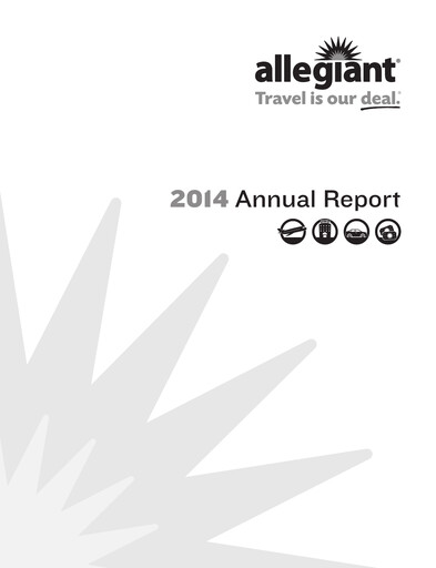 Vorschaubild Allegiant Travel Company Jahresbericht 2014