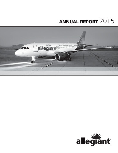 Vorschaubild Allegiant Travel Company Jahresbericht 2015