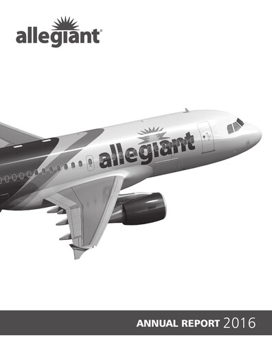 Vorschaubild Allegiant Travel Company Jahresbericht 2016