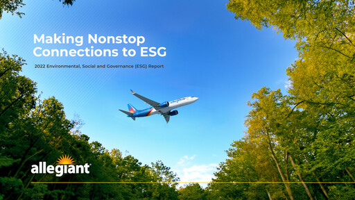 Vorschaubild Allegiant Travel Company ESG-Bericht 2022