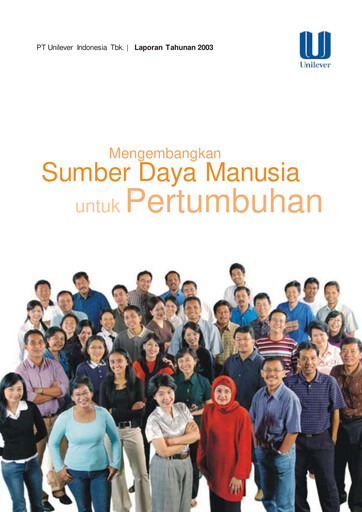 Miniature Unilever Indonesia Rapport annuel 2003