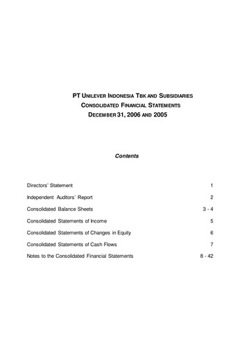 Miniature Unilever Indonesia Bilan financier 2006