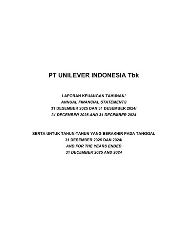 Miniature Unilever Indonesia Bilan financier 2025