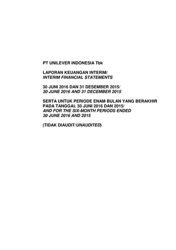 Vorschaubild Unilever Indonesia Halbjahresbericht 2016-h1